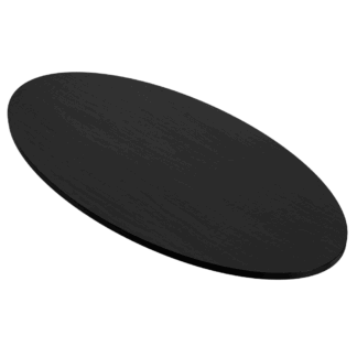 Dunkle Holzoptik Oval